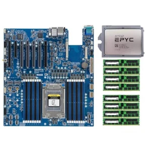 Carte mère Gigabyte MZ32-AR0 Rev3.0 + CPU AMD EPYC 7C13 + 16x 32Go RAM 3200MHz - Photo 1/4