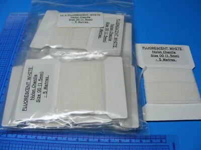 10 x 5m (50M) of Size 00 (1.5mm) Nylon Chenille in FLUORESCENT WHITE, Fly Tying — 第 1/2 张图片