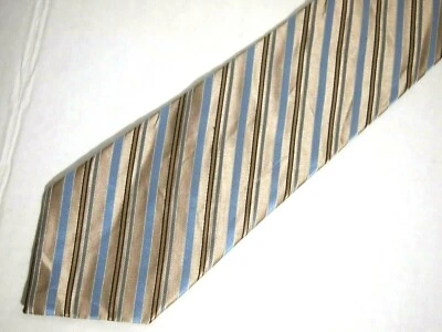 Corbata Michael Kors Hombre Beige Azul Rayas 58" Carrera Foto 1 de 4