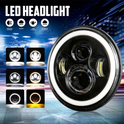 7" inch LED Headlight Motorcycle For Honda Shadow VT VT1100 VT750 VT600 VF750 - Image 1 of 4