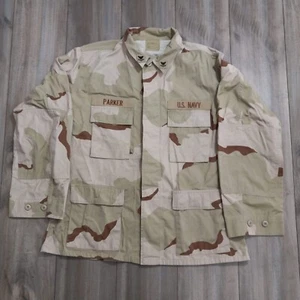 Military US Navy Jacket - Desert Combat Uniform BDU Camo - Large Regular  - Picture 1 of 3