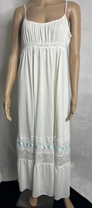 Gossard Artemis Nightgown Slip Womens M Lace Satin Trim Empire Waist Romatic - Picture 1 of 9