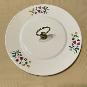 Vtg HARKER POTTERY "COUNTRY GARDEN" Serving TRAY with CENTER HANDLE - 1958 USA - Picture 1 of 6