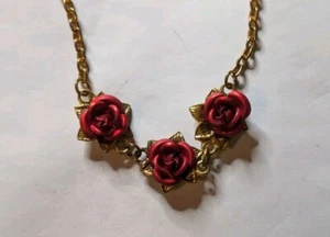 Collar Multi Rosa Raro Vintage Cottage Core Hecho a Mano Años 90 - Imagen 1 de 6