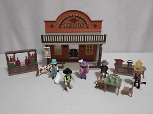 Playmobil 3787 Golden Nugget Saloon Rare Play Set Xtra Figurines Sheriff Cowboy - Picture 1 of 12