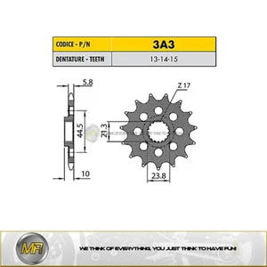 PARA SUZUKI RMZ 450 2005-2017 RITZEL SUNSTAR DIVISIÓN 520 CON 12 DIENTES - Imagen 1 de 1