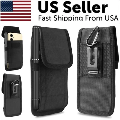 Universal Vertical Leather Belt Clip Pouch Case for Cell Phone - Fits Samsung - Image 1 of 4