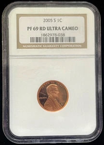 2005-S Lincoln Memorial Cent-NGC PF 69RD UCAM Ultra Cameo - Picture 1 of 2