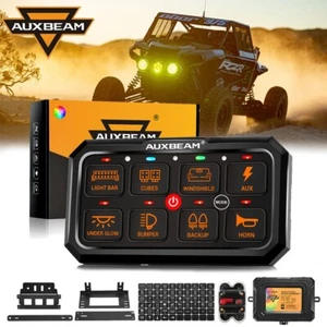 Auxbeam RA80 XL RGB 8 Gang Switch Panel For 1984-2024 Can Am Maverick X3 ATV UTV - Picture 1 of 12