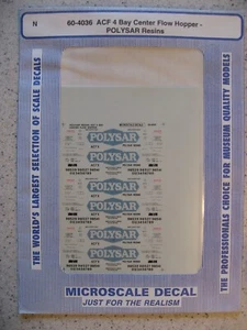 Microscale Decal N 60-4036 ACF 4 Bay Center Flow Hopper - POLYSAR Resins - Picture 1 of 1