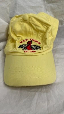 St Louis Cardinals Busch Stadium 1966 Yellow Hat Baseball Cap MLB STL SBC - Image 1 of 3