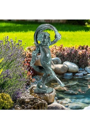 Design Toscano Girl of The Wind Bronze Garden Statue - Image 1 of 4