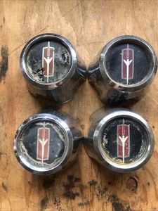 SET 4 1973-87  Olds Cutlass Rocket 442 Center Caps 416393 OEM Metal Factory - Picture 1 of 9