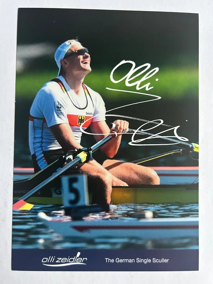 Autogrammkarte Olympia Rudern OS 2024 Oliver Zeidler - Bild 1 von 1