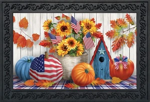 Briarwood Lane American Autumn Patriotic Doormat - Picture 1 of 5