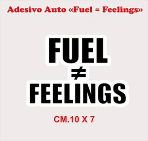 STICKER  AUTO FUEL = FEELINGS  ADESIVO RACING IN VINILE NERO TUNING & DRIFT CAR - Imagen 1 de 1