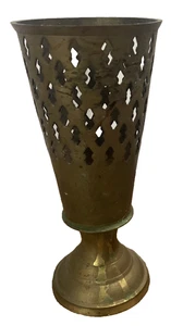 "Candelabro vintage de latón macizo de 7,5""" - Imagen 1 de 4