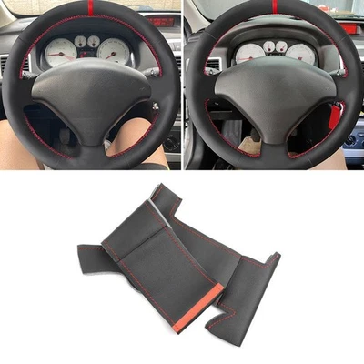 DIY Steering Wheel Cover For Peugeot 307 CC / SW 2004 2005 2006 2007 2008 2009 - Imagem 1 de 4