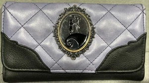 Disney Nightmare Before Christmas Jack & Sally Purple & Black Wallet MISSING BTN - Picture 1 of 8