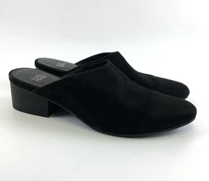 Eileen Fisher Sylvia Pantolette schwarz Wildleder Slipper Blockabsatz spitz zulaufend Damen 9,5 - Bild 1 von 11