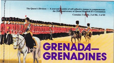 SA16 Гренада Гренадины 1978 Королева Елизавета II буклет самоклеящиеся марки - Изображение 1 из 4