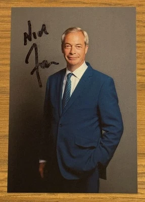 Nigel Farage, MP, Leader of Reform UK, Photo, Hand Signed, 6x4 - Image 1 of 3