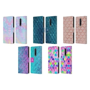 HEAD CASE DESIGNS MERMAID SCALES LEATHER BOOK WALLET CASE FOR ONEPLUS PHONES - Picture 1 of 11