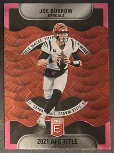 2022 Panini Donruss Elite - Title Waves Joe Burrow #TW10 Pink - Picture 1 of 2