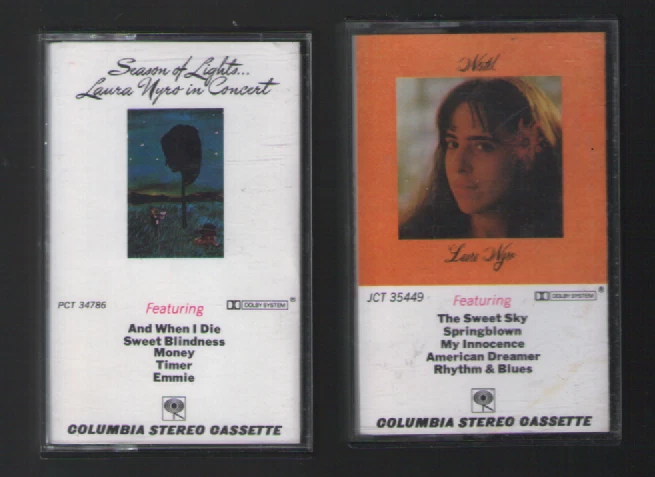 LAURA NYRO: NESTED & SEASON OF LIGHTS - 2 cassette lot Tapes & inserts in great - Image 1 of 1