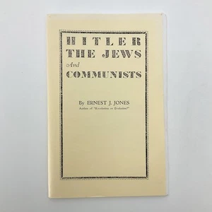 Hitler The Jews and Communists Ernest J Jones Booklet 1985 - Imagen 1 de 16