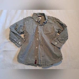 Gymboree boys size 4 button up shirt gingham, white & green 1 pocket VGUC 2009 - Picture 1 of 4