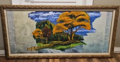 Pintura al óleo BEYOND THE PATH firmada y enmarcada óleo sobre lienzo mate  Foto 1 de 3