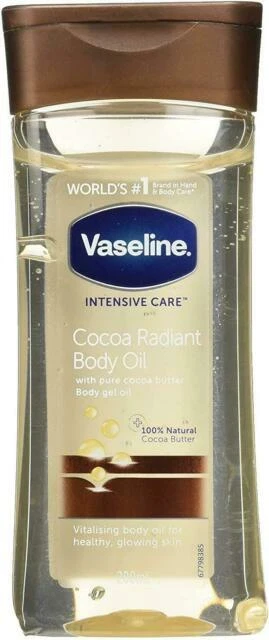 Vaseline Essential Moisture Cocoa Radiant Body Oil - 200ml