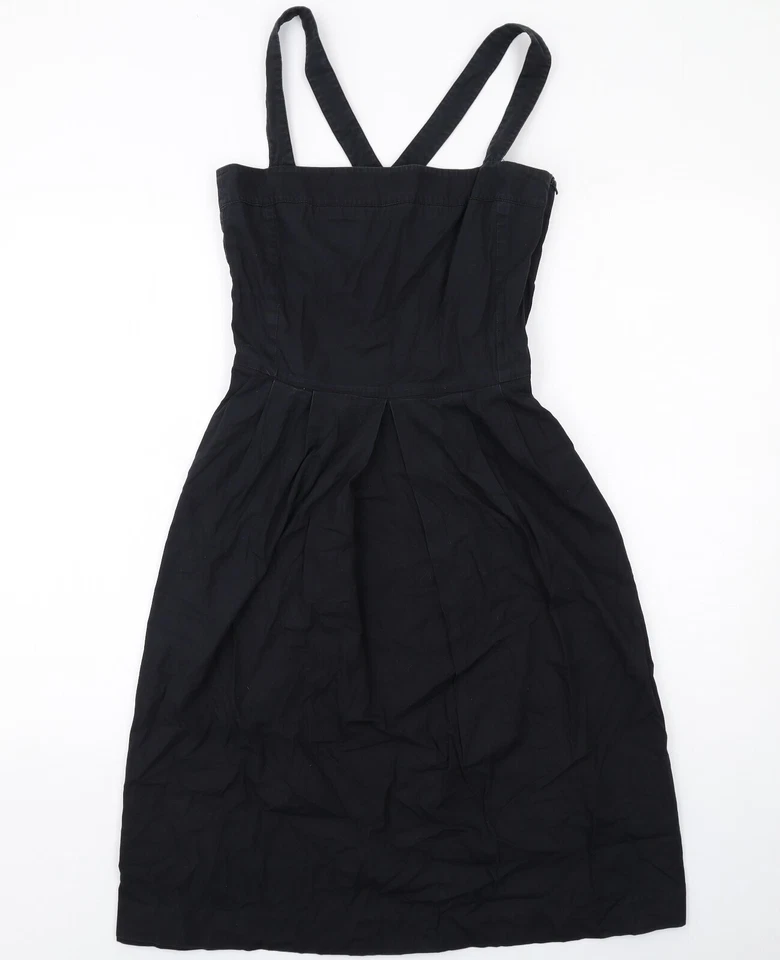 Full Circle Womens Black Cotton Blend Tank Dress Size 8 Zip - Image 1 of 4