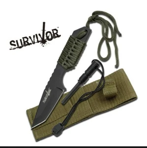 HK-106320-2 HK-106320 Series Fixed Blade Outdoor Knife, Tanto Blade - Picture 1 of 4