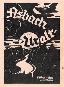 Asbach Uralt - Rüdesheim Rhein - 1924 - Historische Werbung - Reklame ~12x16cm - Bild 1 von 1