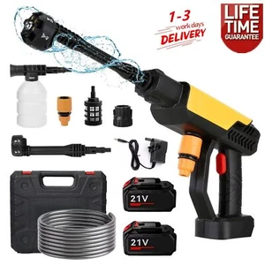 2 Battery Cordless Car High Pressure Washer Jet Water Wash Cleaner Gun Portable - Picture 1 of 13