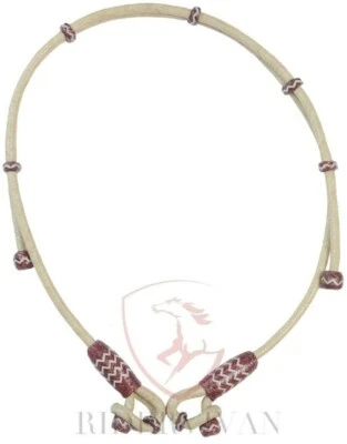 Percha de bosal trenzada a mano, nudo de cereza castaño y percha de bosal natural. Foto 1 de 4