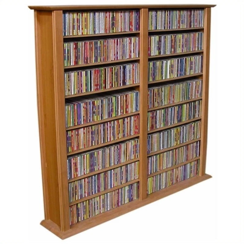 Double Wide White Finish Media Storage Tower ID 26346