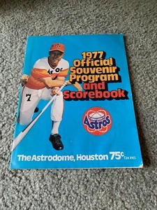 1977 Houston Astros v Cincinnati Reds Baseball Program Bill Virdon Cover  - Picture 1 of 1