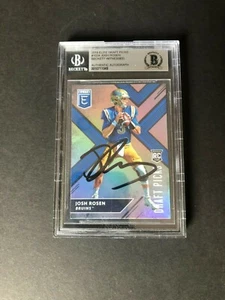 Josh Rosen ¡Raro! Elite Draft Picks 2018 autografiado radiocontrol Beckett BAS losa encap - Imagen 1 de 1
