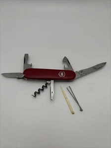 Victorinox Swiss Army Knife Red Officer Suisse Rostfrei Switzerland  - Picture 1 of 6