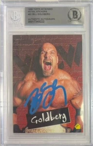 Bill Goldberg autographed signed Topps card 1998 WWE WCW BAS Encap - Picture 1 of 2
