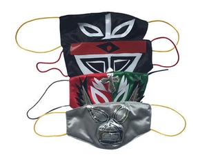 4 Pack of Handmade Mexican Lucha Libre Face Masks Rey Mysterio El Santo Octagon - Picture 1 of 1