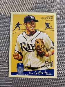 2008 UPPER DECK GOUDEY EVAN LONGORIA GREEN BACK ROOKIE KEN GRIFFEY JR. SAYS MINT - Picture 1 of 10