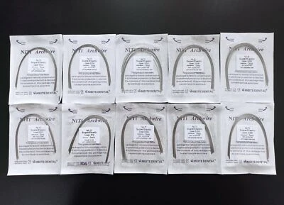 Alambre de ortodoncia dental súper elástico Niti redondo/rectangular arco cables ovoides Foto 1 de 4