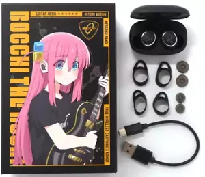 ONKYO x Bocchi The Rock AOW01 Hitori Goto Voice WIRELESS EARPHONES Used boxed - Picture 1 of 3
