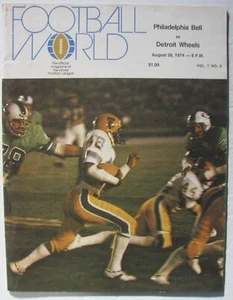World Football League Program Philadelphia Bell v. Detroit Wheels 1974 - Picture 1 of 5