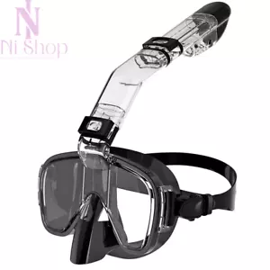 Diving Masks Foldable Anti-Fog Snorkel Mask Set Snorkeling Gear For Adults Kids - Picture 1 of 22