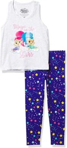 New Nickelodeon Girls Shimmer & Shine Stars Size 4T Pants Outfit Set - Picture 1 of 3